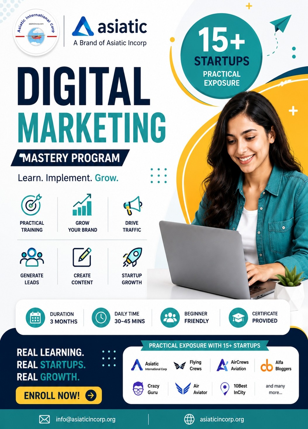 Digital Marketing Mastery Program poster by Asiatic International Corp